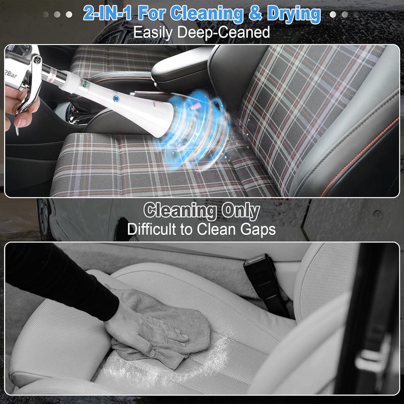 phepetroll Air Blow Gun Car Detailing Dry Cleaning Air Gun with Tapered Nozzle High Pressure Car Cleaning Tool, Car Dryer Air Blower for Car Surfaces Quickly Blasts Dust, Works with Air Compressor - Image 5
